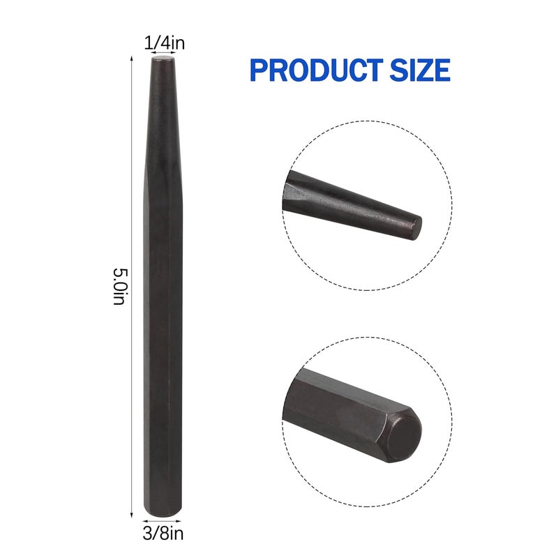 CNGGV Roll Pin Punch 20003-1/4-Inch Solid Punch for Firing Pin with Tool Pouch - Image 3